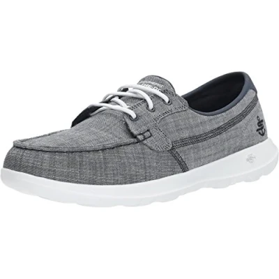 Afbeelding van Skechers Dames Go Walk Lite 15433 brede bootschoen, Blauw marine, 40 EU