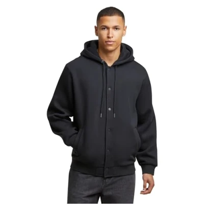 Afbeelding van Urban Classics Sweater met rits, Heren, Maat: 4XL, Black