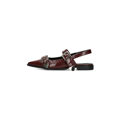 Afbeelding van Posh by Poelman Slingback ballerina ́s, Dames, Maat: 36, Dark red Imitatieleer/ textiel