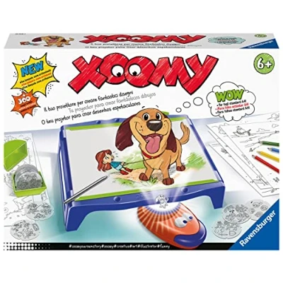 Afbeelding van Ravensburger Xoomi Maxi tekentafel A4 met lichtprojector, 300 geïllustreerde motieven in 72 films, creatief spel voor kinderen en meisjes, vanaf 6 jaar