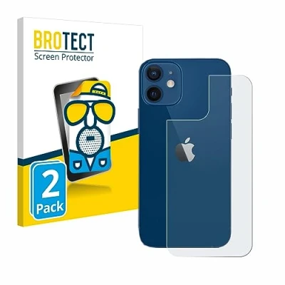 Afbeelding van BROTECT (2 Stuks) Antireflecterende Beschermfolie voor Apple iPhone 12/12 Pro (Achterkant) Anti Glare Screen Protector, Mat, Ontspiegelend
