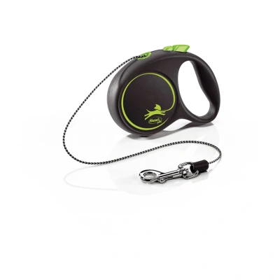 Afbeelding van Flexi Black Design Koord Xs 3 m Hondenriem Groen&amp;Zwart