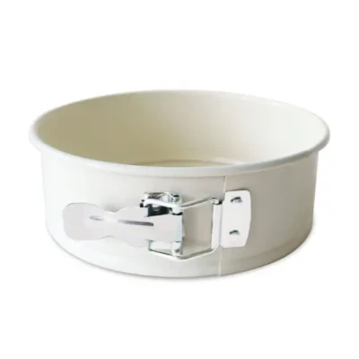 Afbeelding van ScrapCooking Scharniervorm 22 cm vorm voor cheesecakes, cakes &amp; flans ronde van metaal geschikt oven en vriezer bakvorm cake beige 1296
