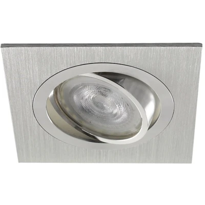 Afbeelding van LED inbouwspot Said Vierkant Chrome Warm Wit Dimbaar 5W Philips