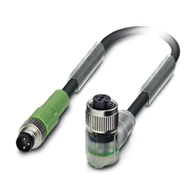 Afbeelding van Phoenix Contact 1693403 Sensor/actuator connector, geassembleerd M12 Aantal polen: 3 Stekker, recht, Bus, haaks 3.00 m 1 stuk(s)