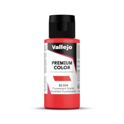 Afbeelding van Vallejo PREMIUM RC acrylverf voor modelbouw / airbrush 60 ml (62034 Scarlet Fluo)