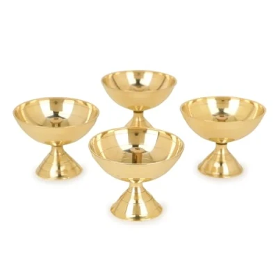 Afbeelding van Zap impex Traditionele messing olielamp diepe Diya Indiase Diwali Pooja lamp Akhand (4)
