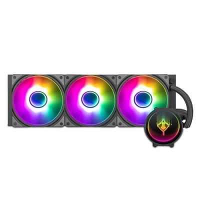 Afbeelding van Yeyian PC Gaming Series CPU vloeistofkoelsysteem voor stille desktopcomputers 3 x 360 mm RGB ventilatoren 2000 tpm (Nieuw 2023)