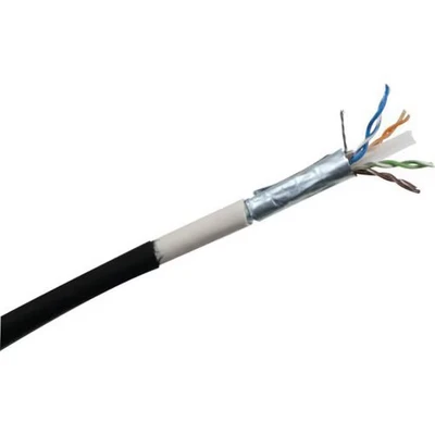 Afbeelding van Netwerkkabel RJ45 waterdicht CAT 6 F/UTP zwart 0.5 m