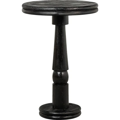 Afbeelding van Woood Kolby bartafel ø70 cm mangohout zwart Hout