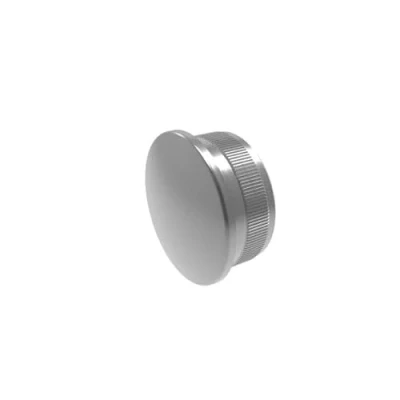 Afbeelding van Sellon24® Roestvrij stalen eindkap V2A buisstop afsluitdeksel sluiting balustrade buis 42,4 mm ronde afsluitstuk geladend balkon leuning (eindkap 5729 licht gewelfd)