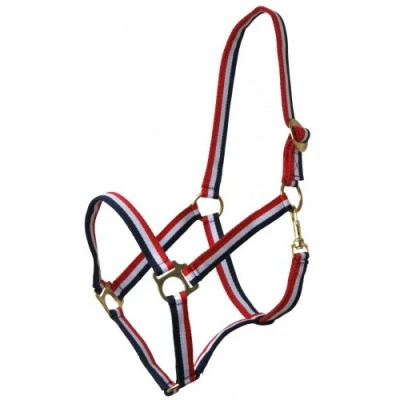 Afbeelding van Q essentials Halster Schuif Rood / Wit Blauw