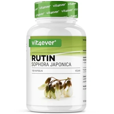 Afbeelding van rutine 500 mg 180 capsules (voorraad voor 6 maanden) 95% echte uit natuurlijk extract van Sophora japonica Hooggedoseerd Zonder toevoegingen Veganistisch