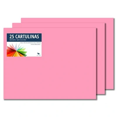 Afbeelding van Raylu Paper® 50 x 65 cm, 25 stuks, 180 g/m², ideaal voor knutselwerk, kantoor, tekenen, papyroflex (roze chicle)