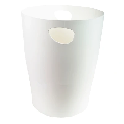 Afbeelding van Exacompta Ref 45313D Ecobin Afvalpapierbak 263 x 335 mm groot, grote afvalcapaciteit van 15 liter, gemakkelijk schoon interieur wit geschikt voor kantoor en thuis