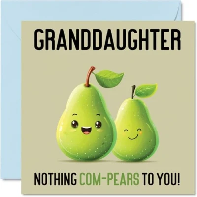 Afbeelding van Verjaardagskaarten voor kleindochter Nothing Com Pears Grappige gelukkige verjaardagskaart van grootouders, verjaardagscadeaus, 145 mm x Joke Bday wenskaarten