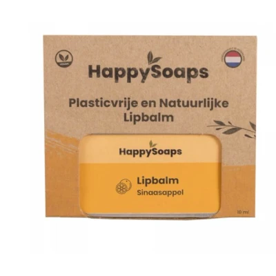Afbeelding van HappySoaps Plasticvrije &amp; Natuurlijke Lipbalm Sinaasappel 10ml