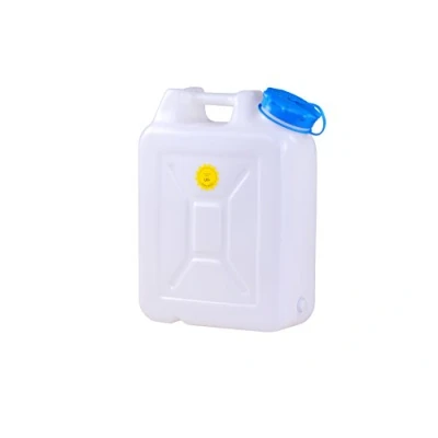 Afbeelding van hünersdorff Jerrycan met brede hals, multifunctioneel, grote opening voor eenvoudige reiniging van de binnenkant, uv bescherming, Made in Germany, 22 l, wit