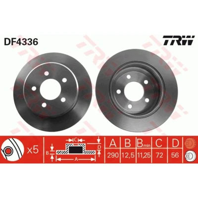 Afbeelding van Trw Remschijf DF4336