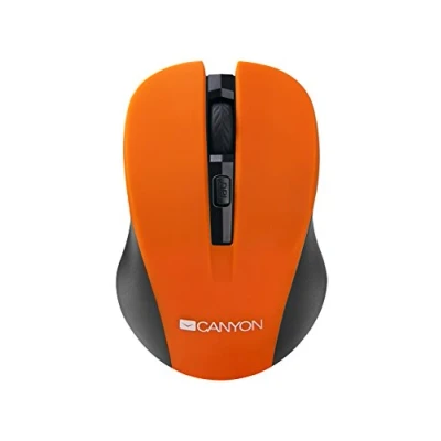 Afbeelding van Canyon Draadloze muis voor laptop PC, optische USB 1200DPI, scrollrad, soft touch, oranje