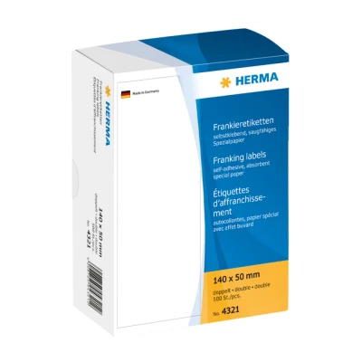 Afbeelding van Frankeeretiket HERMA 4321 dubbel 140x50mm 500stuks