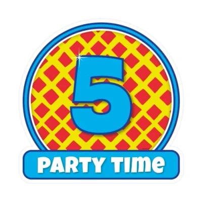 Afbeelding van Deurbord 5 jaar party 50cm