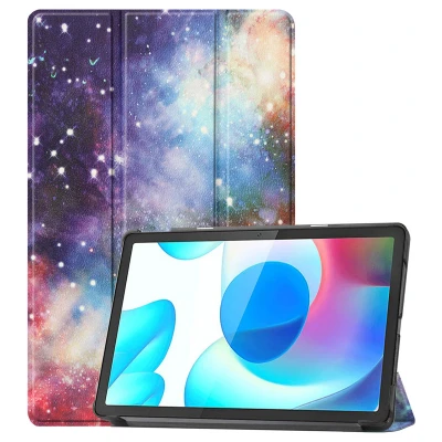 Afbeelding van Realme Pad Hoes: iMoshion Design Trifold Bookcase Space Kunstleder Tablet Hoezen