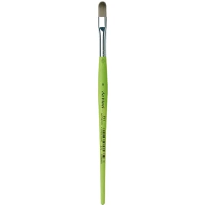 Afbeelding van da Vinci Student Series 375 Fit voor school en hobby kwast, Filbert Elastic synthetisch met groene matte handgreep, maat 8