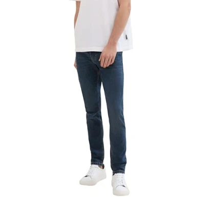 Afbeelding van TOM TAILOR heren jeans, 10114 Clean Dark Stone Blue Denim, 34W x 34L