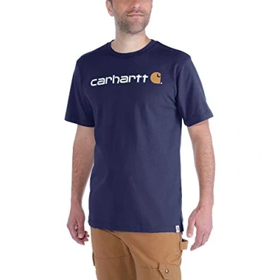 Afbeelding van T Shirt Carhartt Men Core Logo S/S Navy M