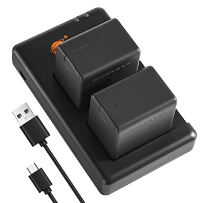 Afbeelding van DSTE 2 stuks VW VBT380 (3860 mAh/3,7 V) batterijlader compatibel met HC V210, V520, BC10E, W580, V750, WX970, V710, V720 digitale camera, camcorder