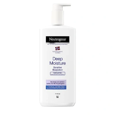 Afbeelding van Neutrogena Deep Moisture Bodylotion Sensitive, Noorse formule, parfumvrije bodylotion, droge en gevoelige huid, 400 ml