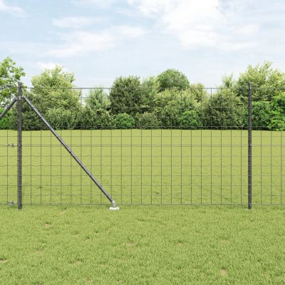 Afbeelding van vidaXL Euro Fence Set van 2 Grijs Metaal 25 x 1 m Duurzaam