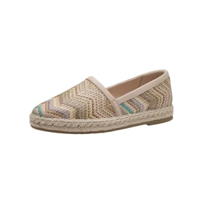 Afbeelding van Tamaris Espadrilles, Dames, Maat: 37, Beige comb Leer en textiel