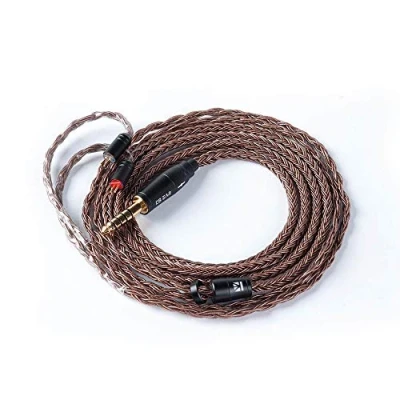 Afbeelding van NEX KBEAR 16 Core Zuurstofvrije Koperen Oortelefoon Kabel, Bruin Upgrade 2PIN Afneembare Kabel Vervanging Draad voor ZS10 ZS6 ZS5 ZSR ZST TRN V10 V20 TFZ (4.4mm, 2 Pin)