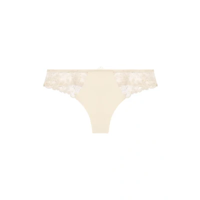 Afbeelding van Simone Pérèle Delice Thong String, Dames, Maat: 3 (40), Topaz beige