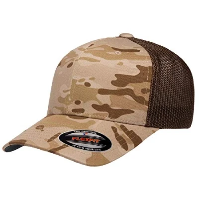 Afbeelding van Flex fit Flexfit Multicam truckerdop, Arid/Bruin, one size