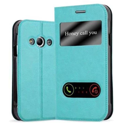 Afbeelding van Cadorabo Hoesje geschikt voor Samsung Galaxy XCover 3 in MUNT TURKOOIS Beschermhoes met magnetische sluiting, standfunctie en 2 kijkvensters Book Case Cover Etui