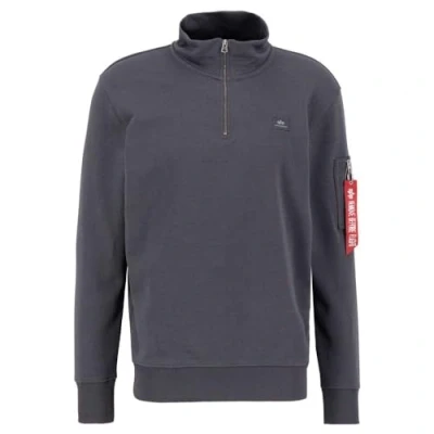 Afbeelding van Alpha Industries X Fit met halve rits voor heren Vintage Grey