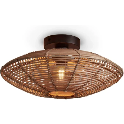 Afbeelding van Good&amp;Mojo Plafonniere Tanami Rotan Schijf Small Naturel 40x40x10cm