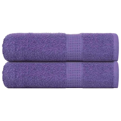 Afbeelding van vidaXL Badhanddoeken 2 st 100x150 cm 360 g/m² 100% katoen paars