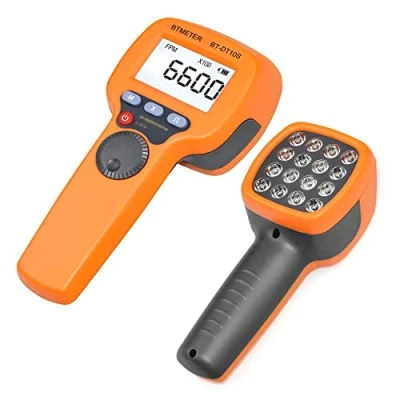 Afbeelding van BTMETER Digitale handheld stroboscoop BT DT10S, led flits stroboscoop, snelheidsmeter, 60 49999 FPM Hz snelheidstester, contactloze toerentalanalysator voor Gear Print Spin