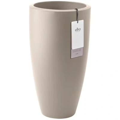 Afbeelding van Elho June Round High 40 Bloempot voor Binnen &amp; Buiten 100% Gerecycled Plastic Ø 39.0 x H 70.1 cm Balanced Beige