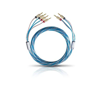 Afbeelding van OEHLBACH Bi Tech 4B 200 luidsprekerkabelset Wiring verzilverd 2x2,5/2x4,0 mm² met banana connector 2 x m blauw/koper