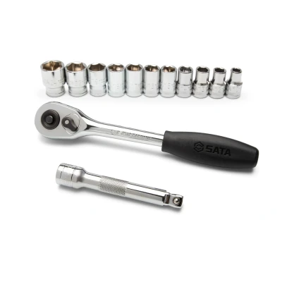 Afbeelding van SATA Doppenset met ratel 1/2&quot; 6 kant Metrisch (13 delig)