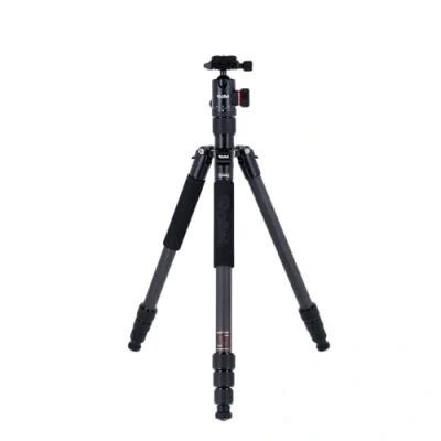 Afbeelding van Rollei C6i Carbon compact, licht fotostatief van carbon, 3in1 statief, te gebruiken als driepoot, macro statief en monopod, Arca Swiss compatibel, incl. kogelkop, spikes statieftas, zwart