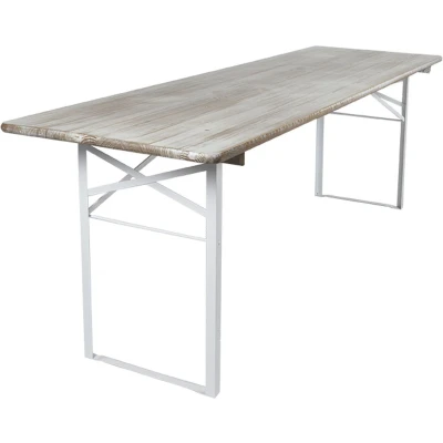 Afbeelding van MaximaVida inklapbare picknicktafel Berlijn 200 x 70 cm whitewash