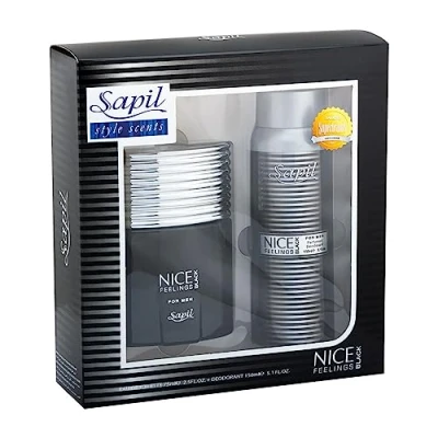 Afbeelding van SAPIL NICE FEELINGS BLACK FOR MEN GIFT SET