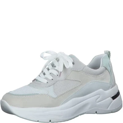 Afbeelding van Marco Tozzi Sneakers laag, Dames, Maat: 40, Ivory comb Imitatieleer/ textiel