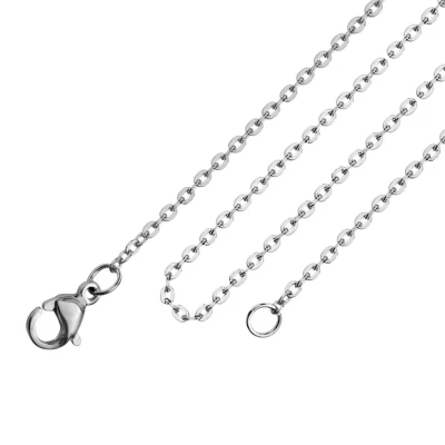Afbeelding van Fako Bijoux® Schakelketting RVS Ketting Staal Stainless Steel 2mm 60cm Zilverkleurig